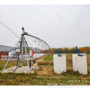 Irrigation à pivot central avec système de fertilisation